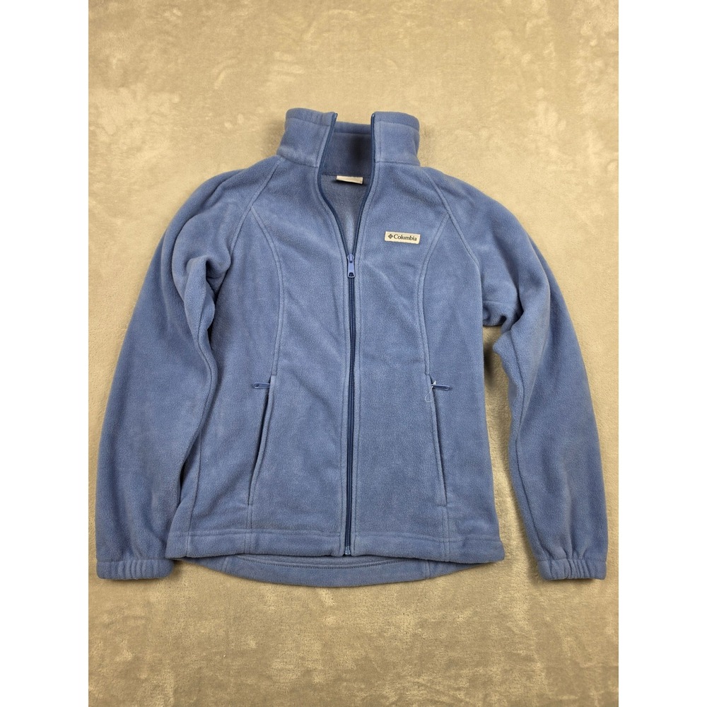 Columbia Fleece Jacket Womens S Blue Full Zip Outdoor Hiking XL6578